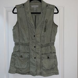 Kenneth Cole Reaction - Olive Army Green - Military / Utility Style Vest